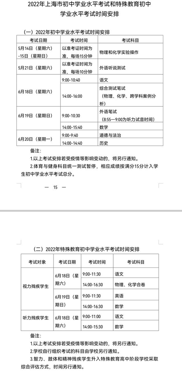 上海中考延期由3天縮短為2天,上海中考幾月幾號