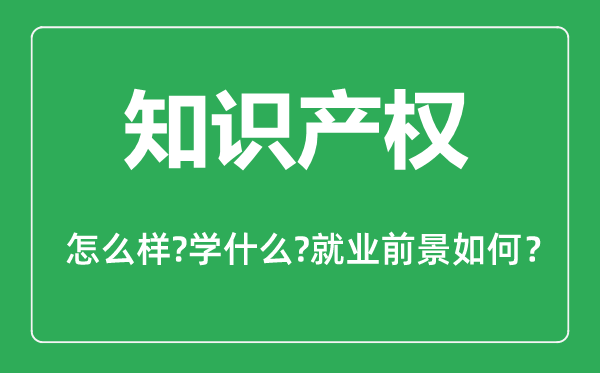 知識(shí)產(chǎn)權(quán)專業(yè)怎么樣,知識(shí)產(chǎn)權(quán)專業(yè)主要學(xué)什么,就業(yè)前景怎么樣