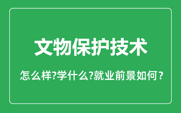 文物保護(hù)技術(shù)專業(yè)怎么樣,文物保護(hù)技術(shù)專業(yè)就業(yè)方向及前景分析