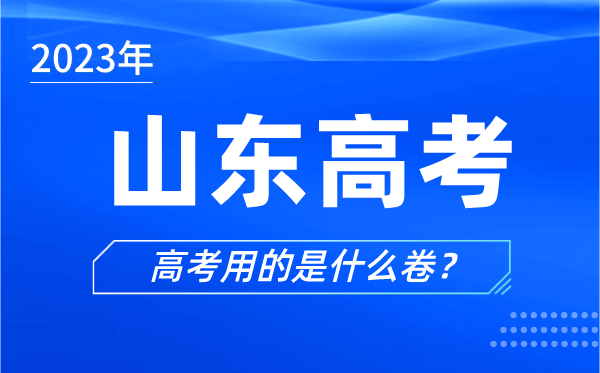 2023年山東高考用的是什么卷,山東高考試卷是全國幾卷