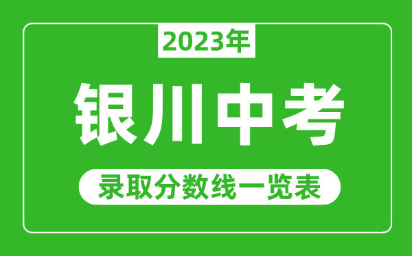 2023年銀川中考錄取分數(shù)線,銀川市各高中錄取分數(shù)線一覽表