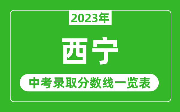 2023年西寧中考錄取分?jǐn)?shù)線,西寧市各高中錄取分?jǐn)?shù)線一覽表