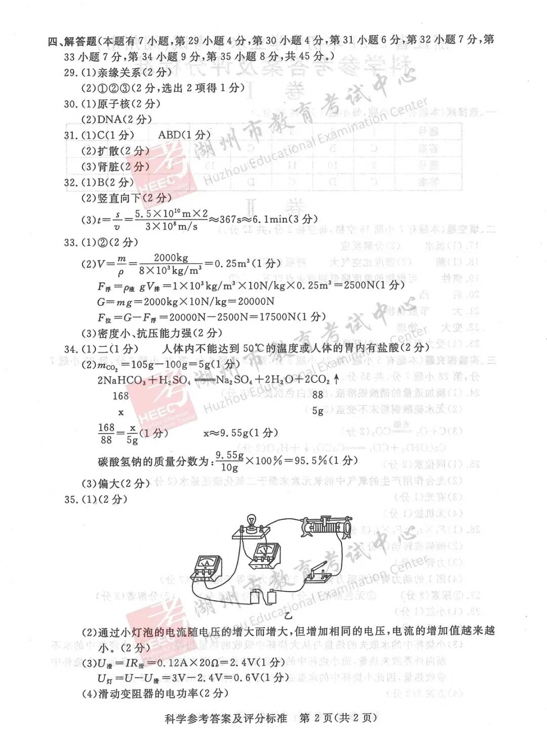 2023年湖州市中考地理試卷真題及答案