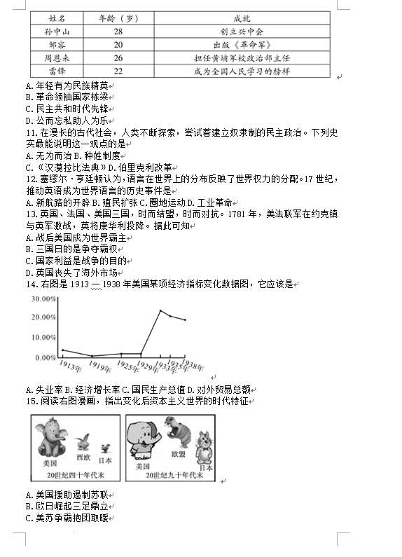 2023年綿陽市中考道德與法治試卷真題及答案