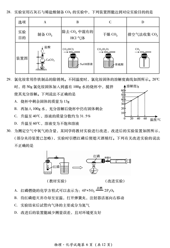 2023年樂山市中考化學(xué)試卷真題及答案