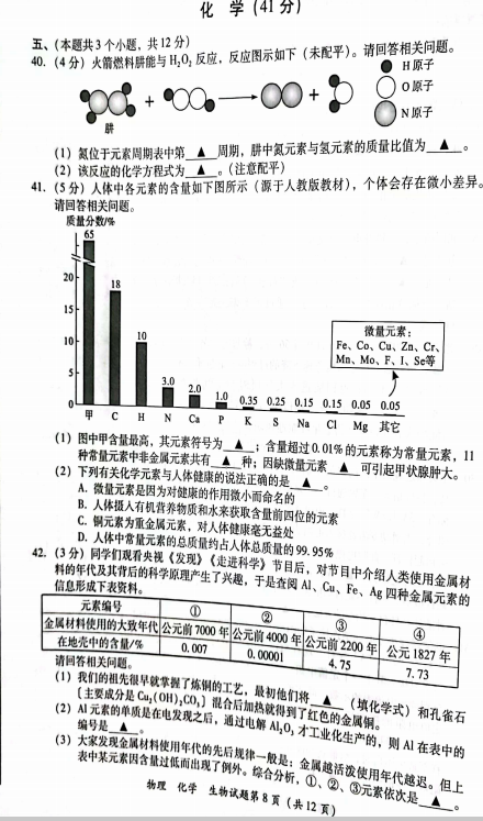 2023年瀘州市中考生物真題及答案