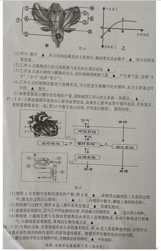 2023年恩施市中考地理試卷真題及答案