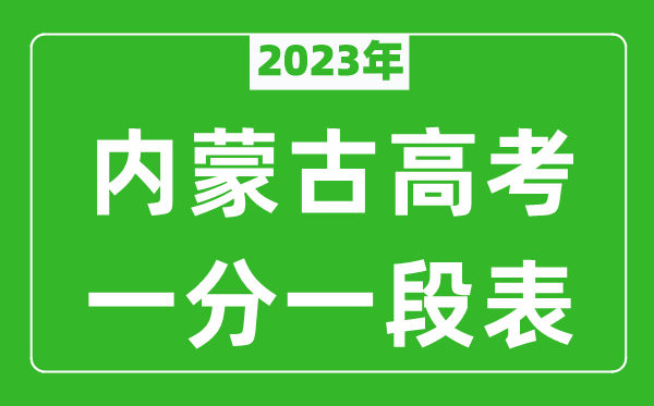 2023年內蒙古高考一分一段表(文科+理科)