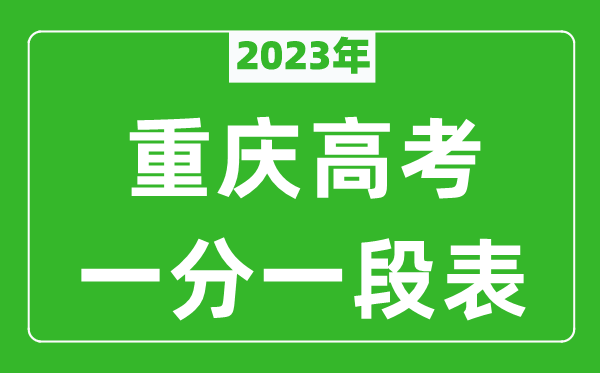 2023年重慶高考一分一段表(物理類+歷史類)