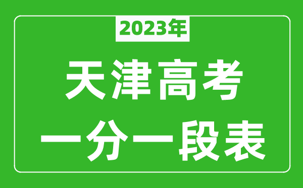 2023年天津高考一分一段表_高考總成績分?jǐn)?shù)檔（含政策加分）