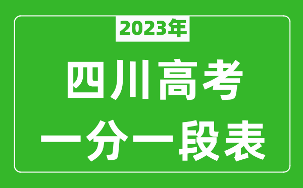 2023年四川高考一分一段表(文科+理科)