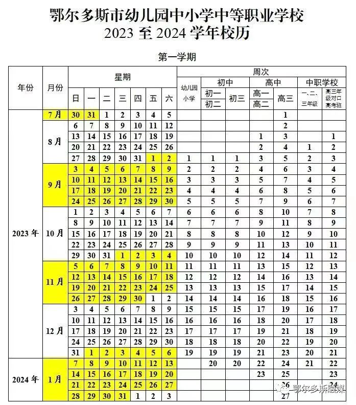 2024年鄂爾多斯中小學(xué)寒假放假時間表,鄂爾多斯寒假多少天