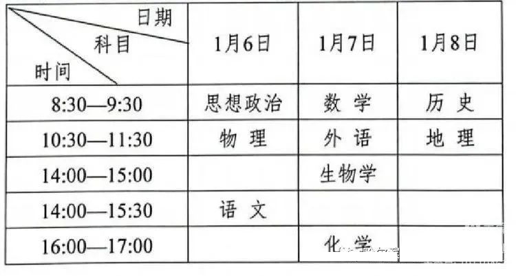 2024年黑龍江普高學(xué)業(yè)水平考試具體時(shí)間安排