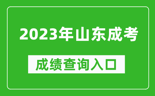 2023年山東成考成績(jī)查詢?nèi)肟诰W(wǎng)址（https://www.sdzk.cn/）