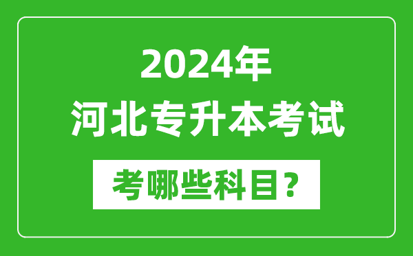 2024年河北專升本需要考哪些科目？