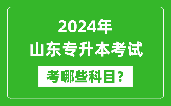 2024年山東專升本需要考哪些科目？