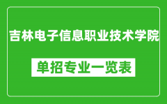 吉林電子信息職業(yè)技術(shù)學院單招專業(yè)一覽表