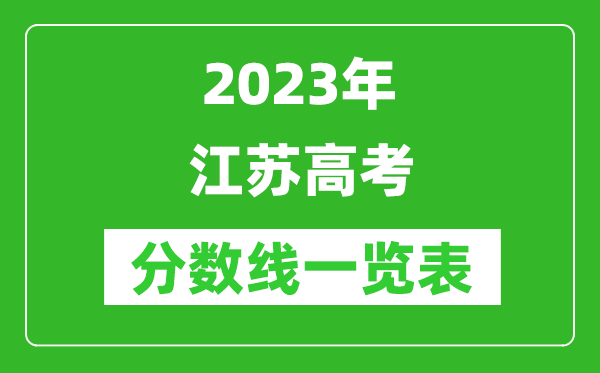 2023年江蘇高考分?jǐn)?shù)線一覽表（含物理類、歷史類分?jǐn)?shù)線）