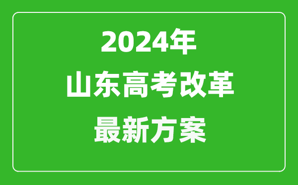 2024年山東高考模式是什么,山東2024高考改革最新方案