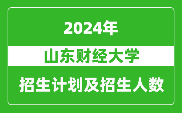 山東財經(jīng)大學(xué)2024年在北京的招生計劃及招生人數(shù)