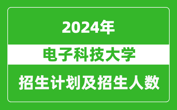 電子科技大學(xué)2024年在海南的招生計劃及招生人數(shù)