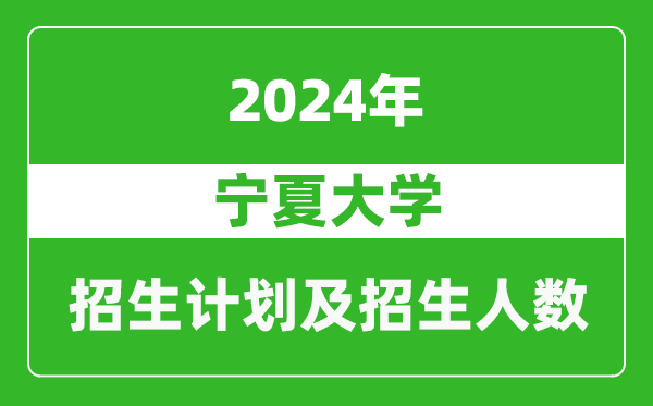 寧夏大學(xué)2024年在寧夏的招生計(jì)劃及招生人數(shù)