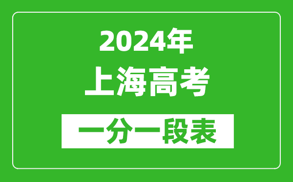 2024上海高考一分一段表,高考位次排名查詢（完整版）