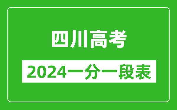 四川高考分數(shù)線2024年一分一段表（文科+理科）