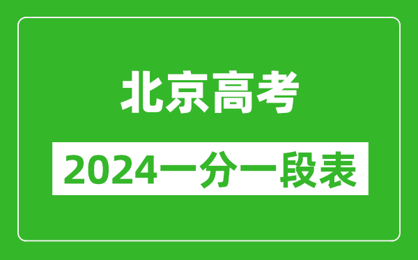 北京高考分?jǐn)?shù)線(xiàn)2024年一分一段表（高考成績(jī)分?jǐn)?shù)段）