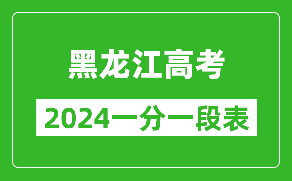 黑龍江高考分?jǐn)?shù)線2024年一分一段表（物理類(lèi)+歷史類(lèi)）