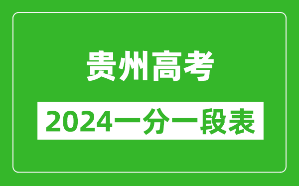 貴州高考分?jǐn)?shù)線(xiàn)2024年一分一段表（物理類(lèi)+歷史類(lèi)）