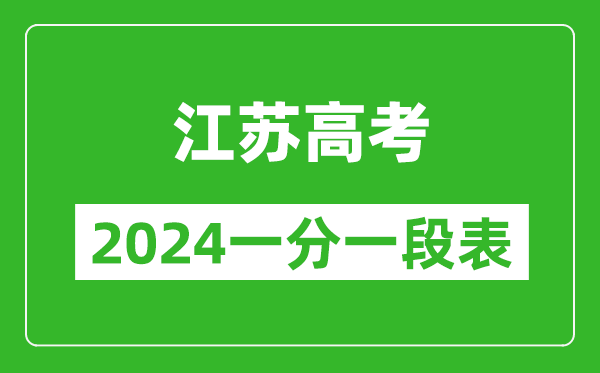 江蘇高考分?jǐn)?shù)線2024年一分一段表（物理類+歷史類）