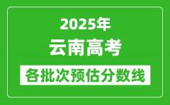 2025云南高考各批次預估分數(shù)線（附歷年錄取控制線）