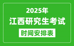 2025年江西考研時間安排_江西研究生考試時間表