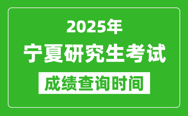 2025年寧夏考研成績查詢時間,寧夏2025考研什么時候查分