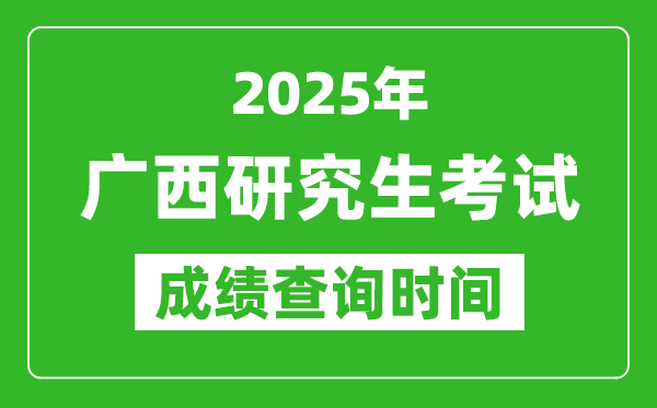 2025年廣西考研成績查詢時間,廣西2025考研什么時候查分