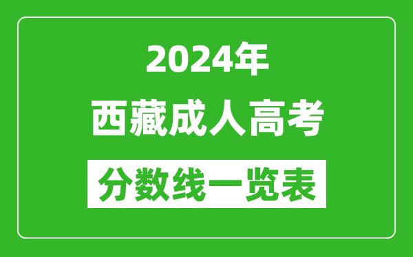 2024年西藏成人高考錄取分?jǐn)?shù)線一覽表（含2022-2023歷年）