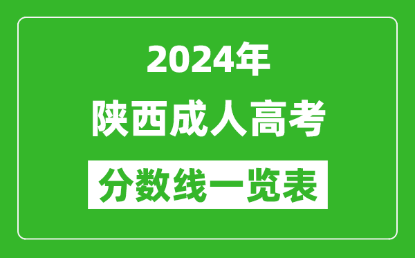 2024年陜西成人高考錄取分?jǐn)?shù)線一覽表（含2022-2023歷年）