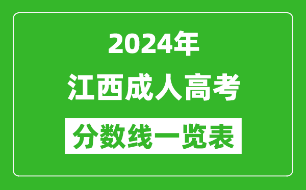 2024年江西成人高考錄取分數(shù)線一覽表（含2022-2023歷年）