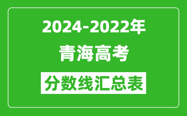 青海2024-2022近三年高考分?jǐn)?shù)線匯總表(2025參考)