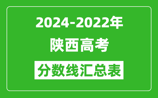 陜西2024-2022近三年高考分?jǐn)?shù)線匯總表(2025參考)