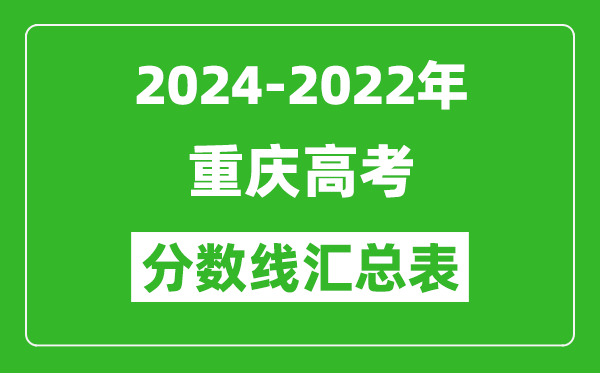 重慶2024-2022近三年高考分?jǐn)?shù)線匯總表(2025參考)