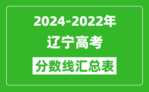 遼寧2024-2022近三年高考分數(shù)線匯總表(2025參考)