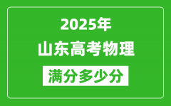 2025年山東高考物理滿(mǎn)分多少分_山東高考物理題型分布