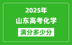 2025年山東高考化學(xué)滿(mǎn)分多少分_山東高考化學(xué)題型分布