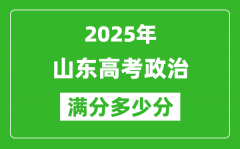 2025年山東高考政治滿(mǎn)分多少分_山東高考政治題型分布