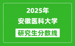 2025年安徽醫(yī)科大學研究生分數(shù)線一覽表（含2024年歷年）