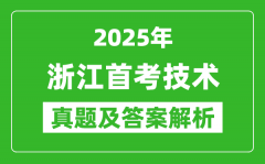 2025年浙江首考技術(shù)試卷及答案解析