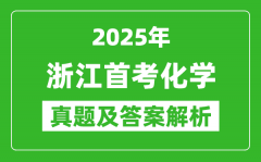 2025年浙江首考化學(xué)試卷及答案解析