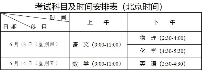 2025年四川中考時間是幾月幾號,各科目具體時間安排